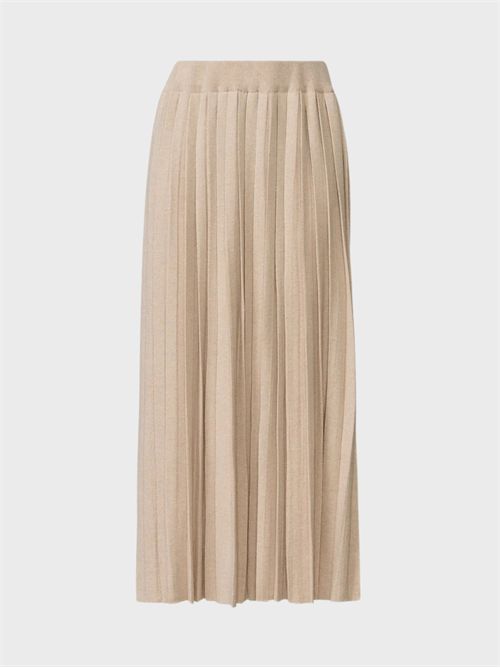 Platinum yarn midi skirt with asymmetric pleats FABIANA FILIPPI | GND216F339D2300167
